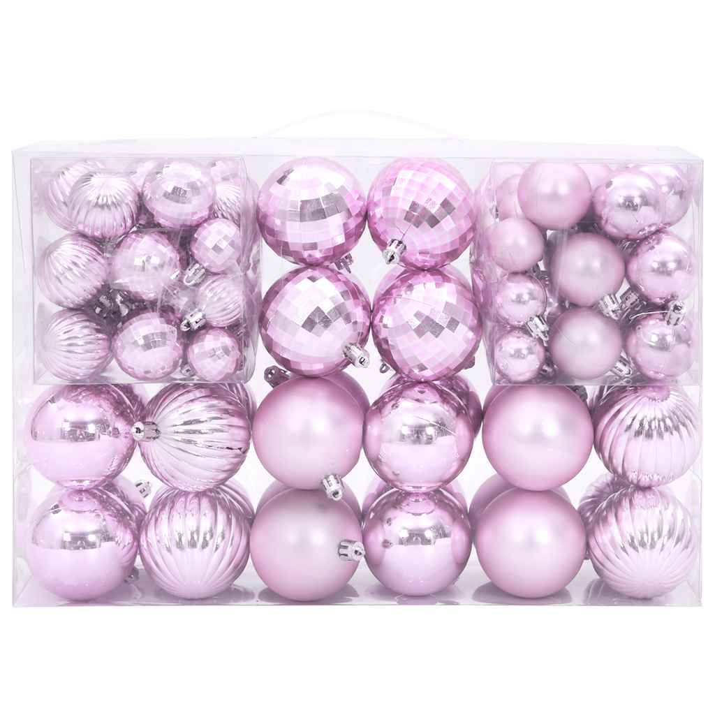 Kerstballen 100 st Ø3/4/6 cm roze is nu te koop bij PeponiXL, paradijselijk wonen!