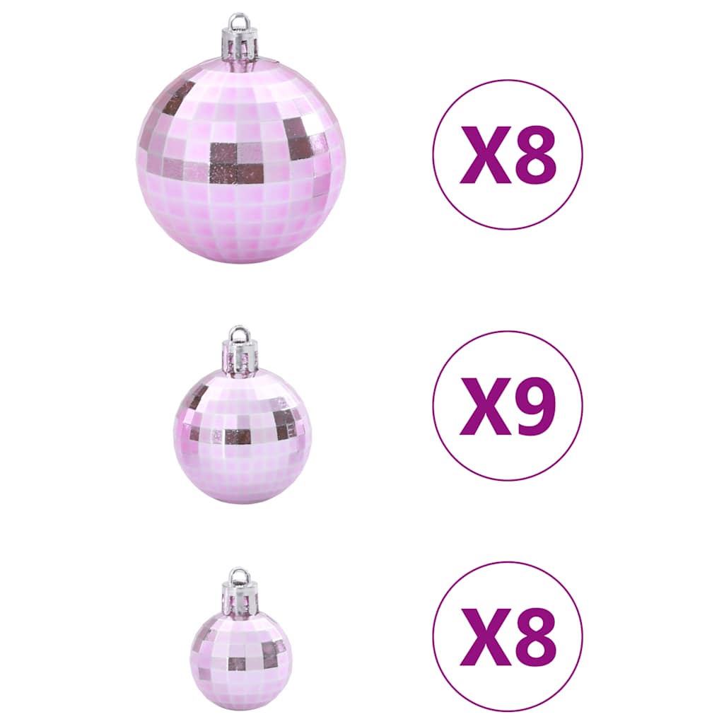 Kerstballen 100 st Ø3/4/6 cm roze is nu te koop bij PeponiXL, paradijselijk wonen!