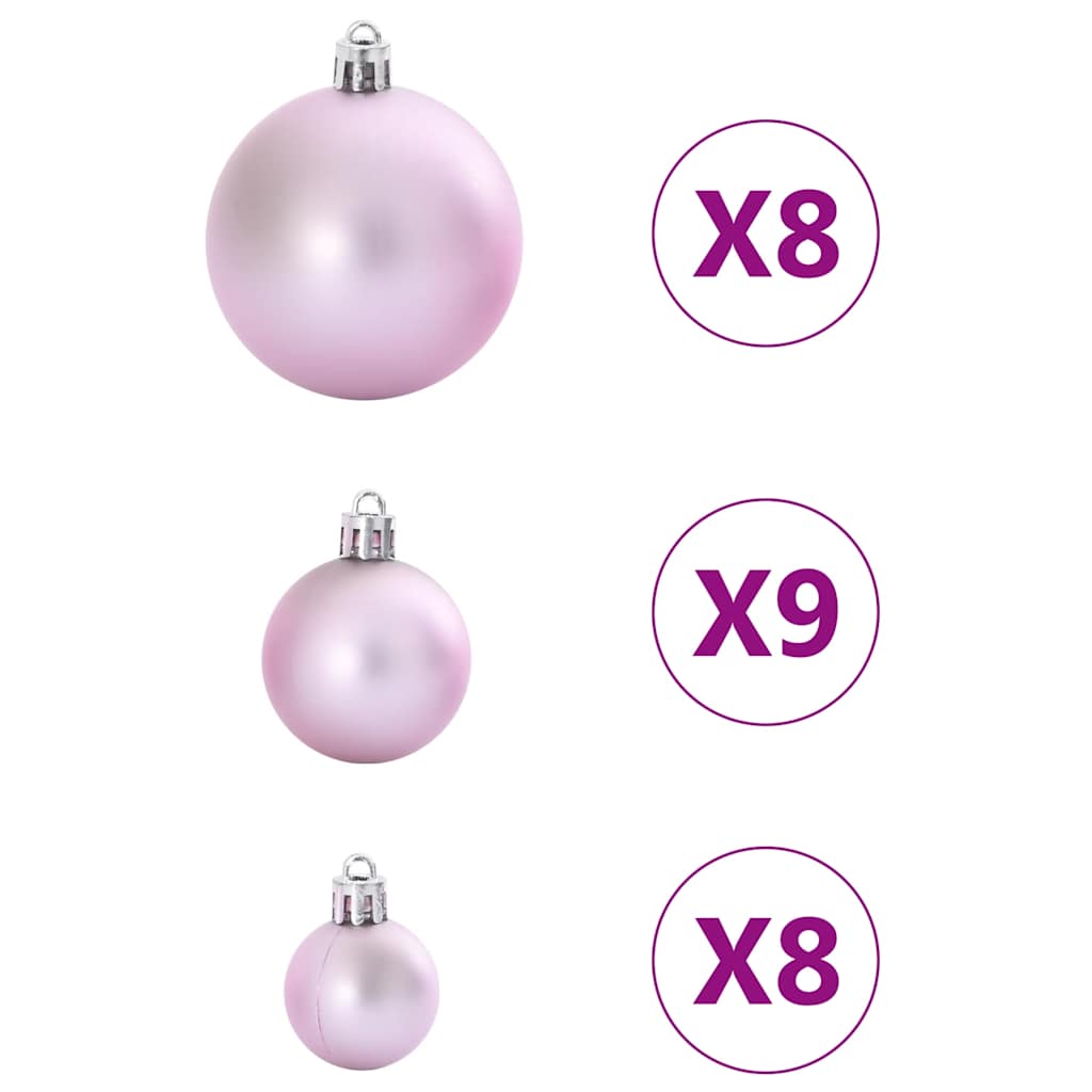 Kerstballen 100 st Ø3/4/6 cm roze is nu te koop bij PeponiXL, paradijselijk wonen!