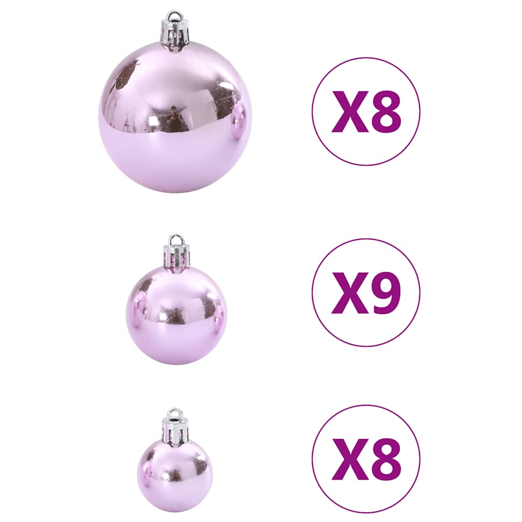 Kerstballen 100 st Ø3/4/6 cm roze is nu te koop bij PeponiXL, paradijselijk wonen!