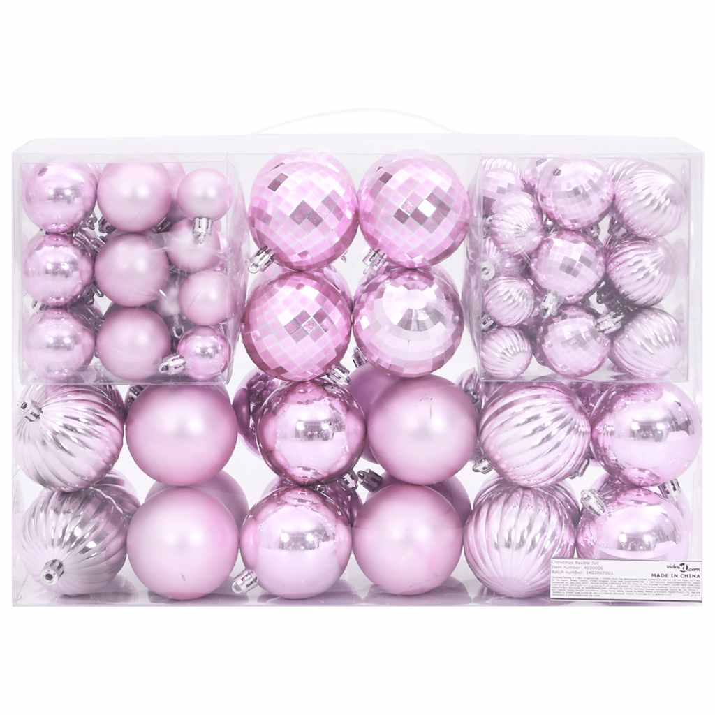 Kerstballen 100 st Ø3/4/6 cm roze is nu te koop bij PeponiXL, paradijselijk wonen!