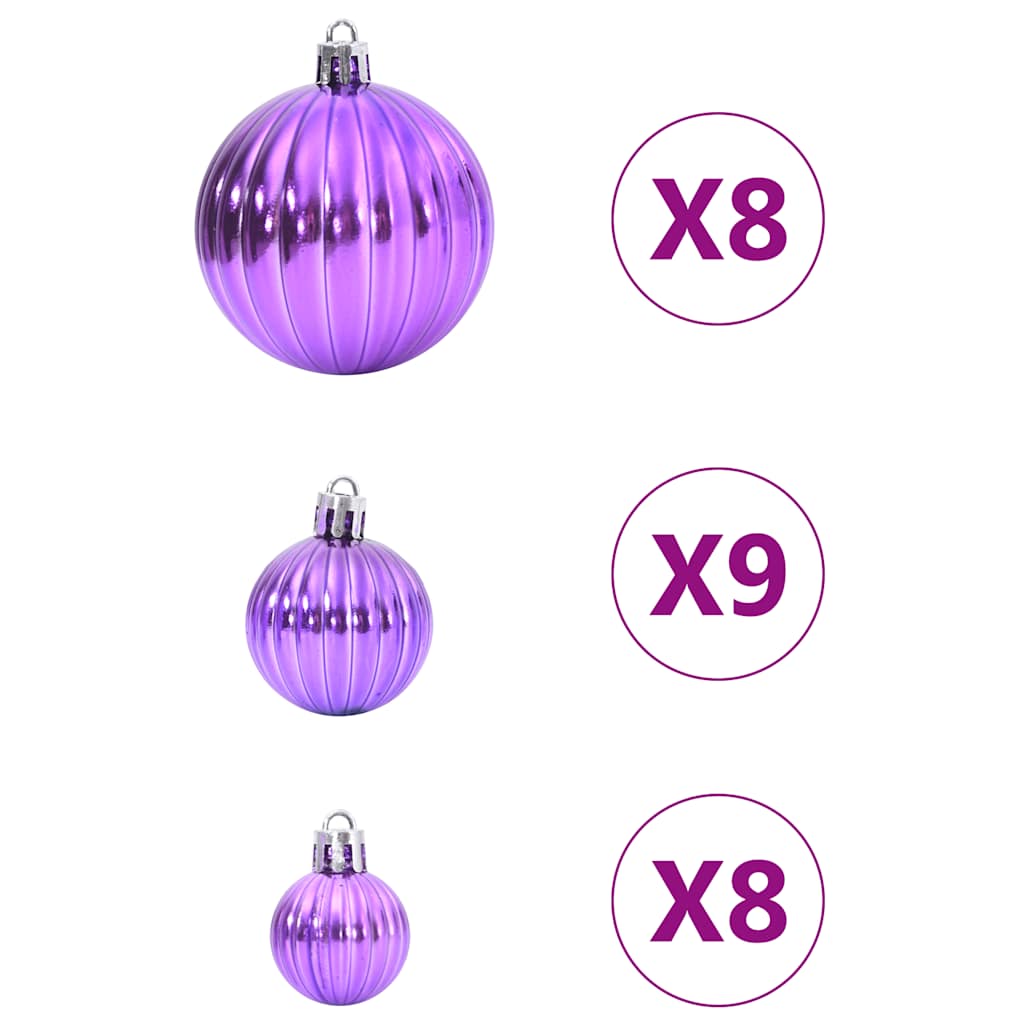 Kerstballen 100 st Ø3/4/6 cm lila is nu te koop bij PeponiXL, paradijselijk wonen!