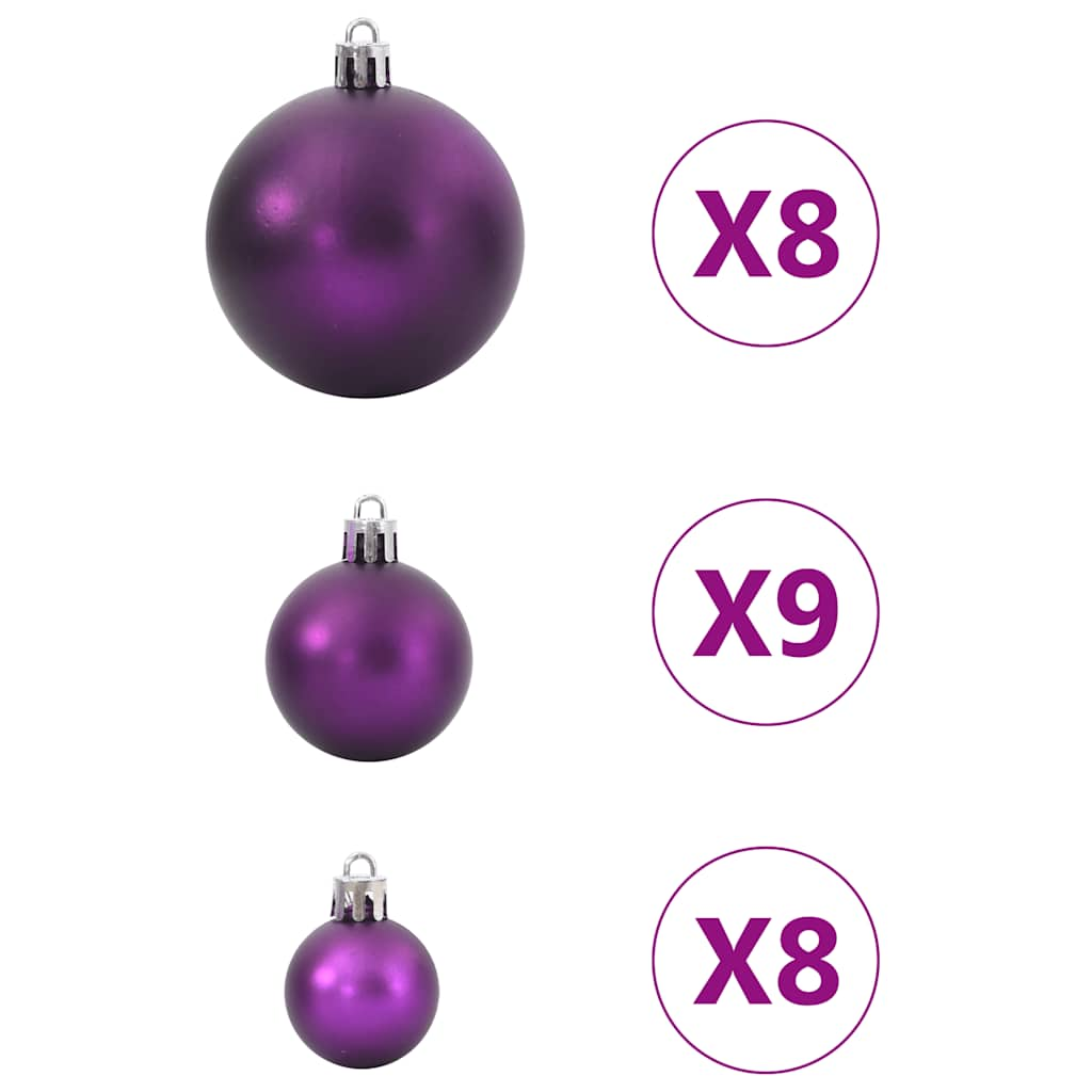 Kerstballen 100 st Ø3/4/6 cm lila is nu te koop bij PeponiXL, paradijselijk wonen!