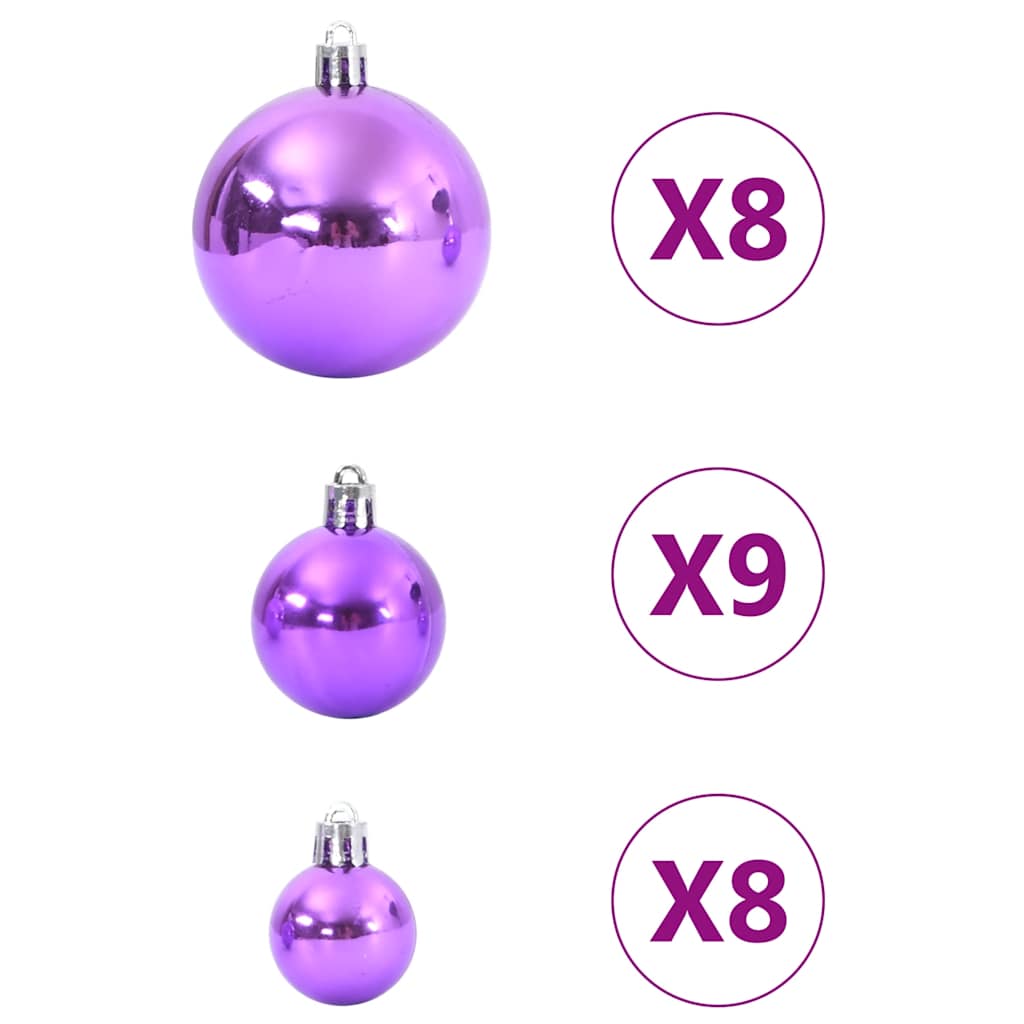 Kerstballen 100 st Ø3/4/6 cm lila is nu te koop bij PeponiXL, paradijselijk wonen!