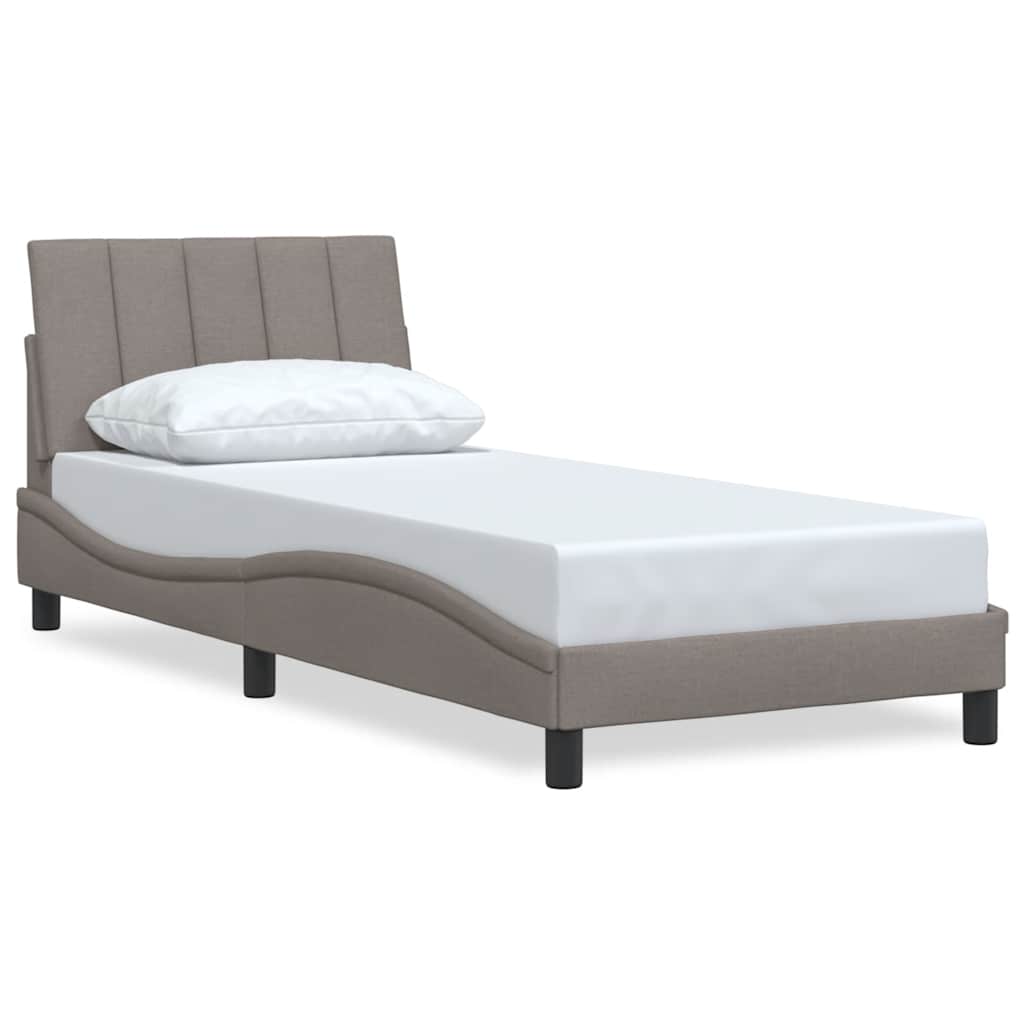 Bedframe zonder matras "Hanko" 80x200 cm stof taupe is nu te koop bij PeponiXL, paradijselijk wonen!