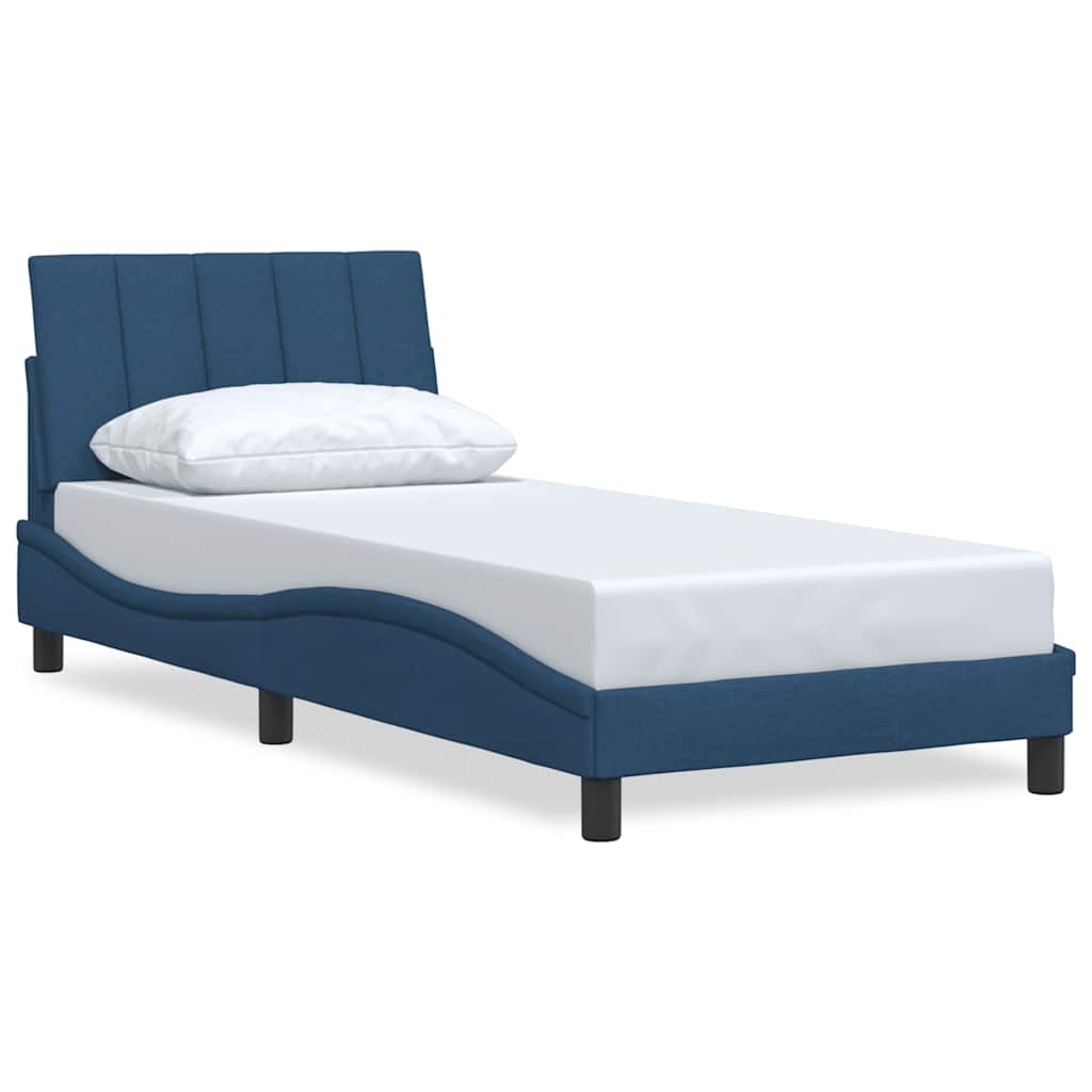 Bedframe zonder matras "Hanko" 80x200 cm stof blauw is nu te koop bij PeponiXL, paradijselijk wonen!