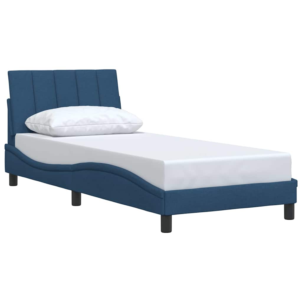 Bedframe zonder matras "Hanko" 80x200 cm stof blauw is nu te koop bij PeponiXL, paradijselijk wonen!