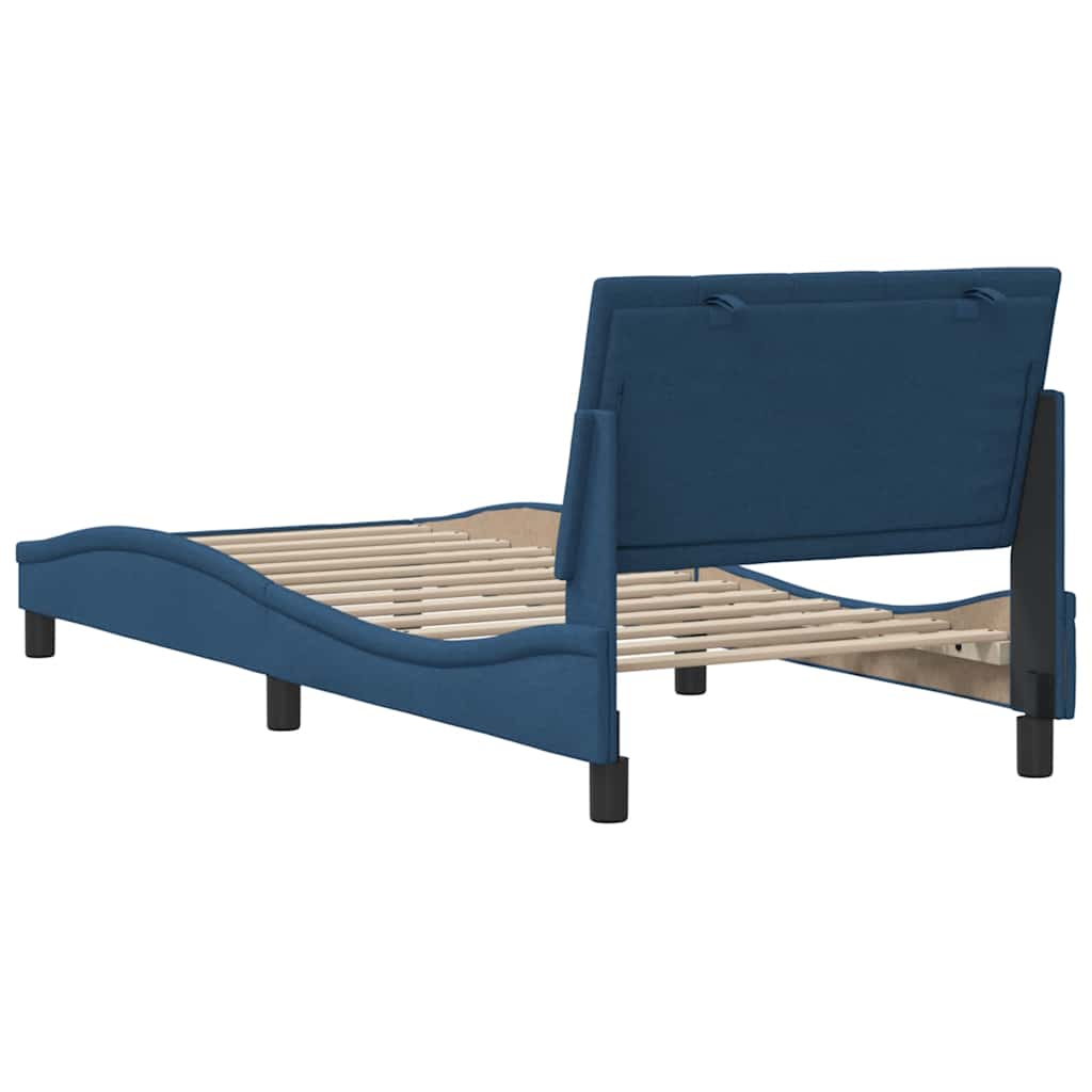 Bedframe zonder matras "Hanko" 80x200 cm stof blauw is nu te koop bij PeponiXL, paradijselijk wonen!