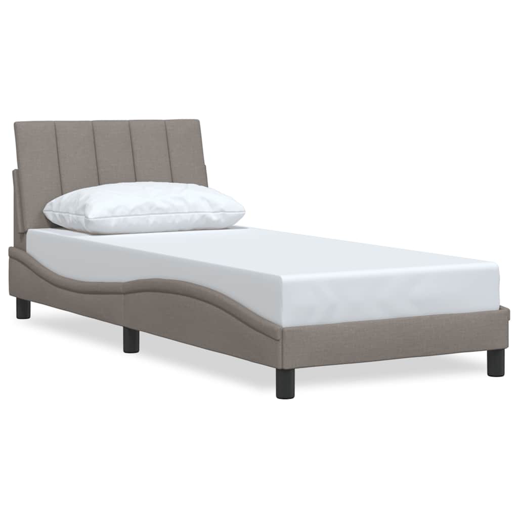 Bedframe zonder matras "Hanko" 90x190 cm stof taupe is nu te koop bij PeponiXL, paradijselijk wonen!