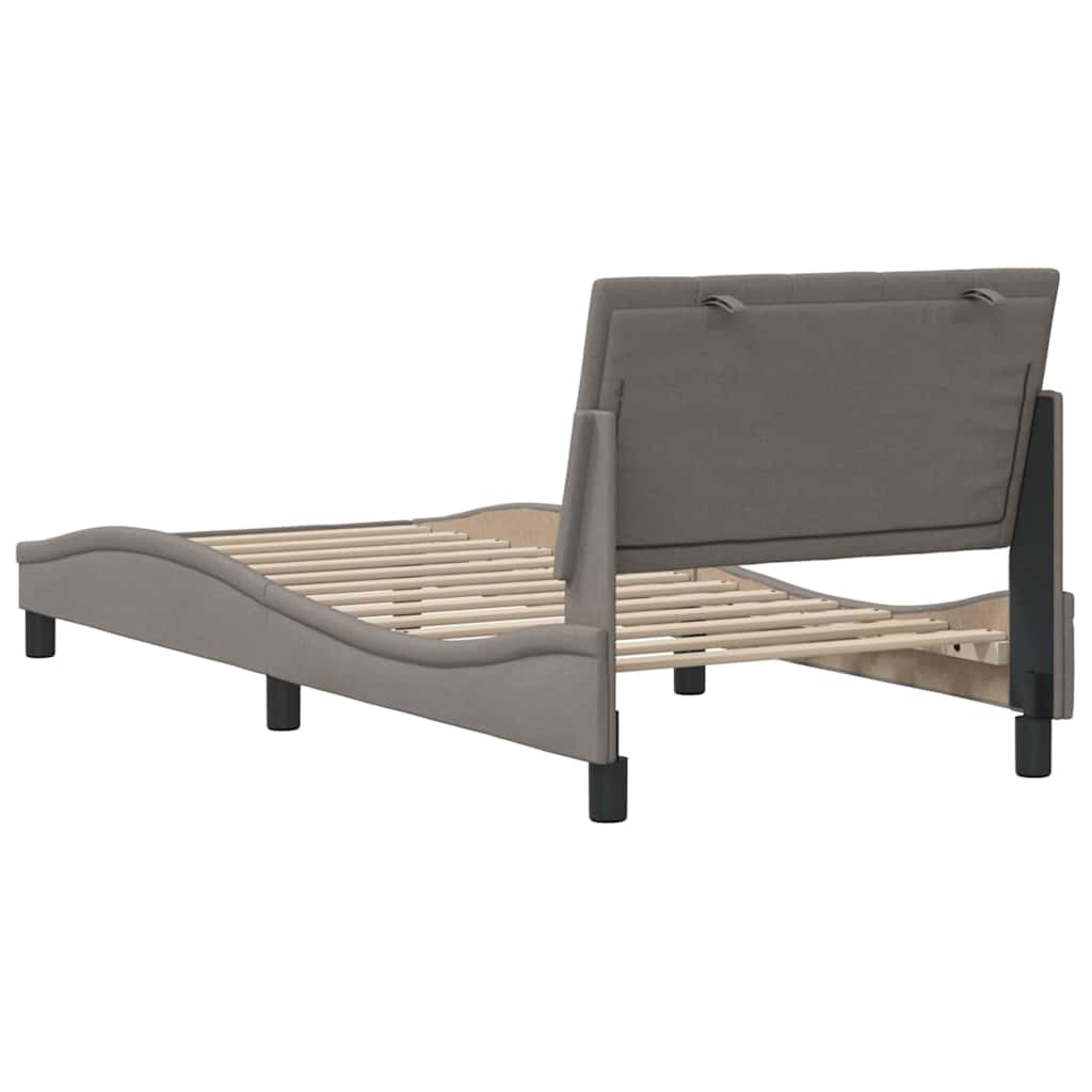 Bedframe zonder matras "Hanko" 90x190 cm stof taupe is nu te koop bij PeponiXL, paradijselijk wonen!