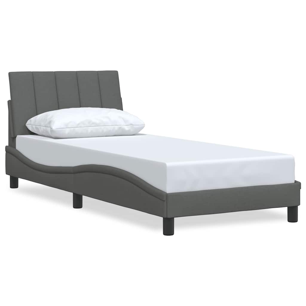 Bedframe zonder matras "Hanko" 90x200 cm stof donkergrijs is nu te koop bij PeponiXL, paradijselijk wonen!