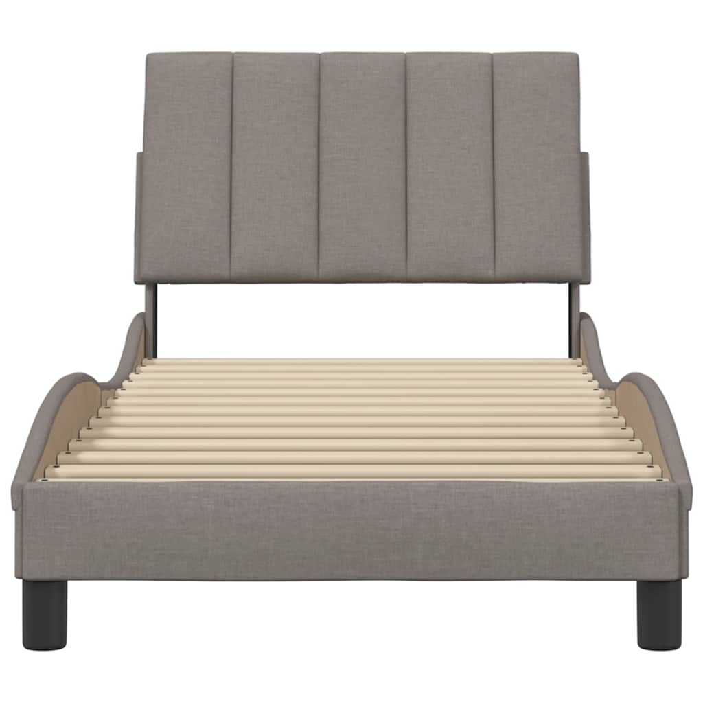 Bedframe zonder matras "Hanko" 90x200 cm stof taupe is nu te koop bij PeponiXL, paradijselijk wonen!