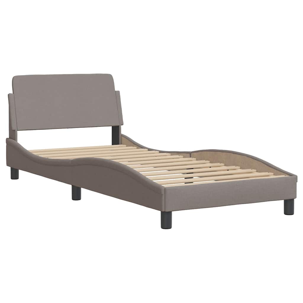 Bedframe zonder matras "Hanko" 90x200 cm stof taupe is nu te koop bij PeponiXL, paradijselijk wonen!