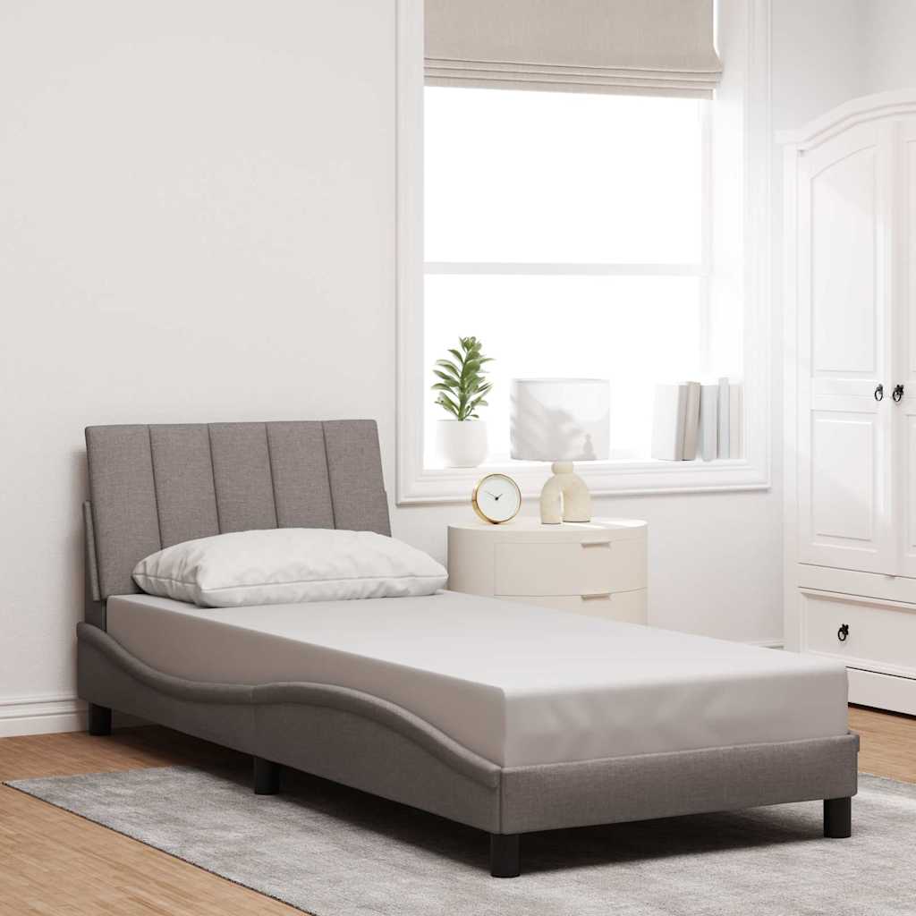 Bedframe zonder matras "Hanko" 90x200 cm stof taupe is nu te koop bij PeponiXL, paradijselijk wonen!