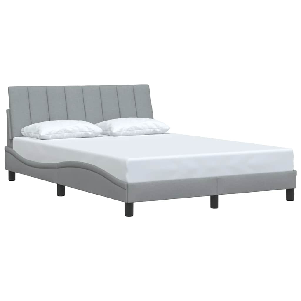 Bedframe zonder matras "Hanko" 120x200 cm stof lichtgrijs is nu te koop bij PeponiXL, paradijselijk wonen!