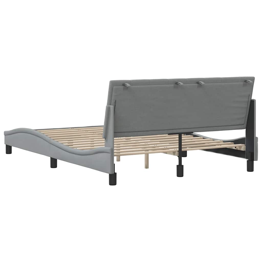 Bedframe zonder matras "Hanko" 120x200 cm stof lichtgrijs is nu te koop bij PeponiXL, paradijselijk wonen!