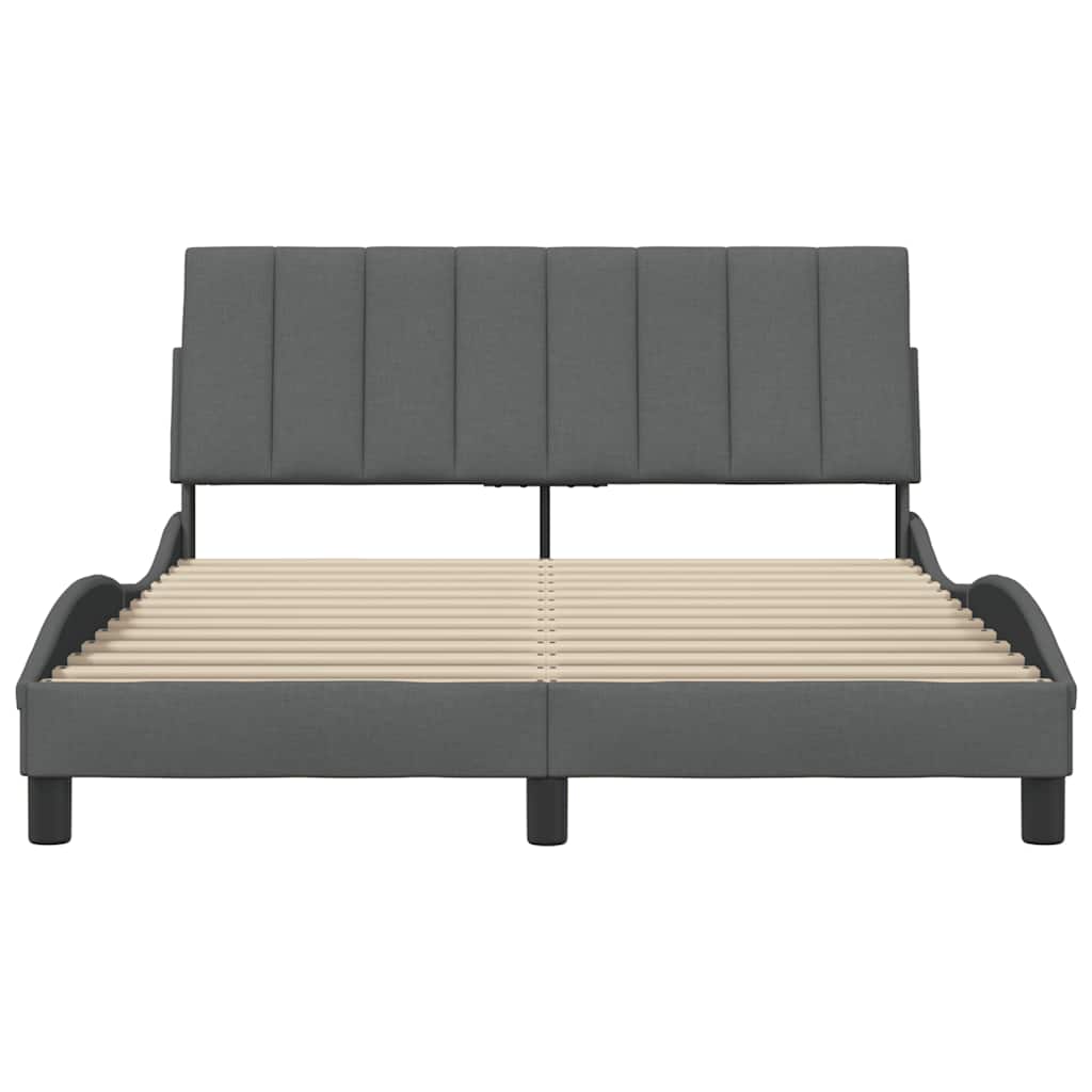 Bedframe zonder matras "Hanko" 120x200 cm stof donkergrijs is nu te koop bij PeponiXL, paradijselijk wonen!