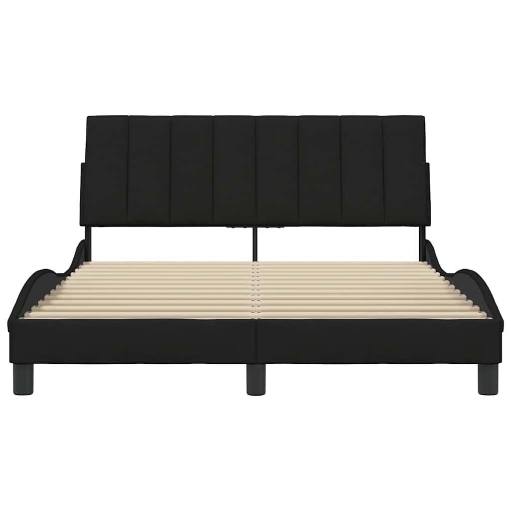 Bedframe zonder matras "Hanko" 120x200 cm stof zwart is nu te koop bij PeponiXL, paradijselijk wonen!