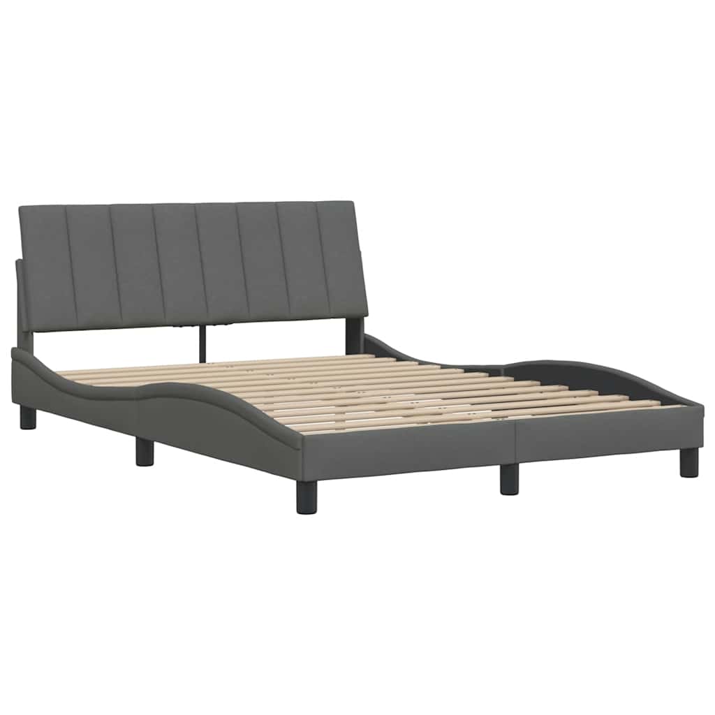 Bedframe zonder matras "Hanko" stof donkergrijs 140x190 cm is nu te koop bij PeponiXL, paradijselijk wonen!