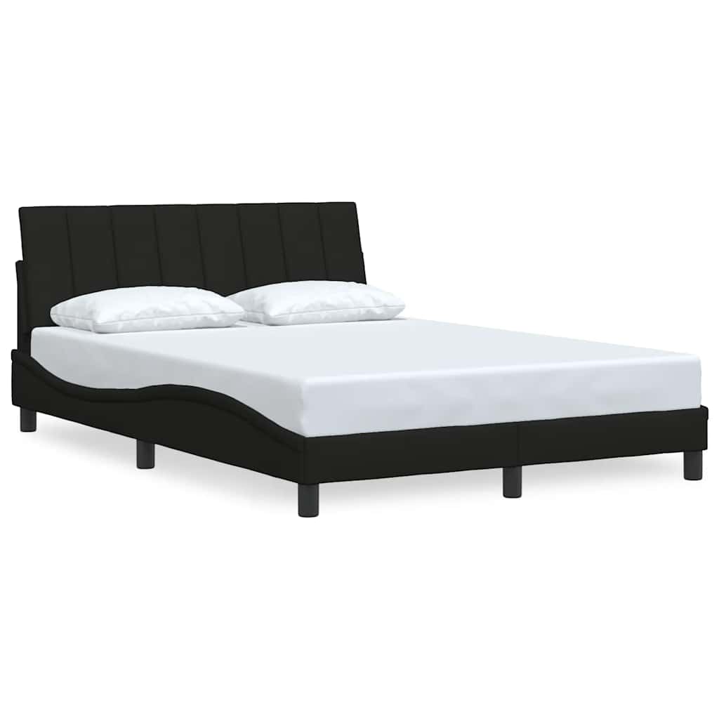 Bedframe zonder matras "Hanko" stof zwart 140x190 cm is nu te koop bij PeponiXL, paradijselijk wonen!