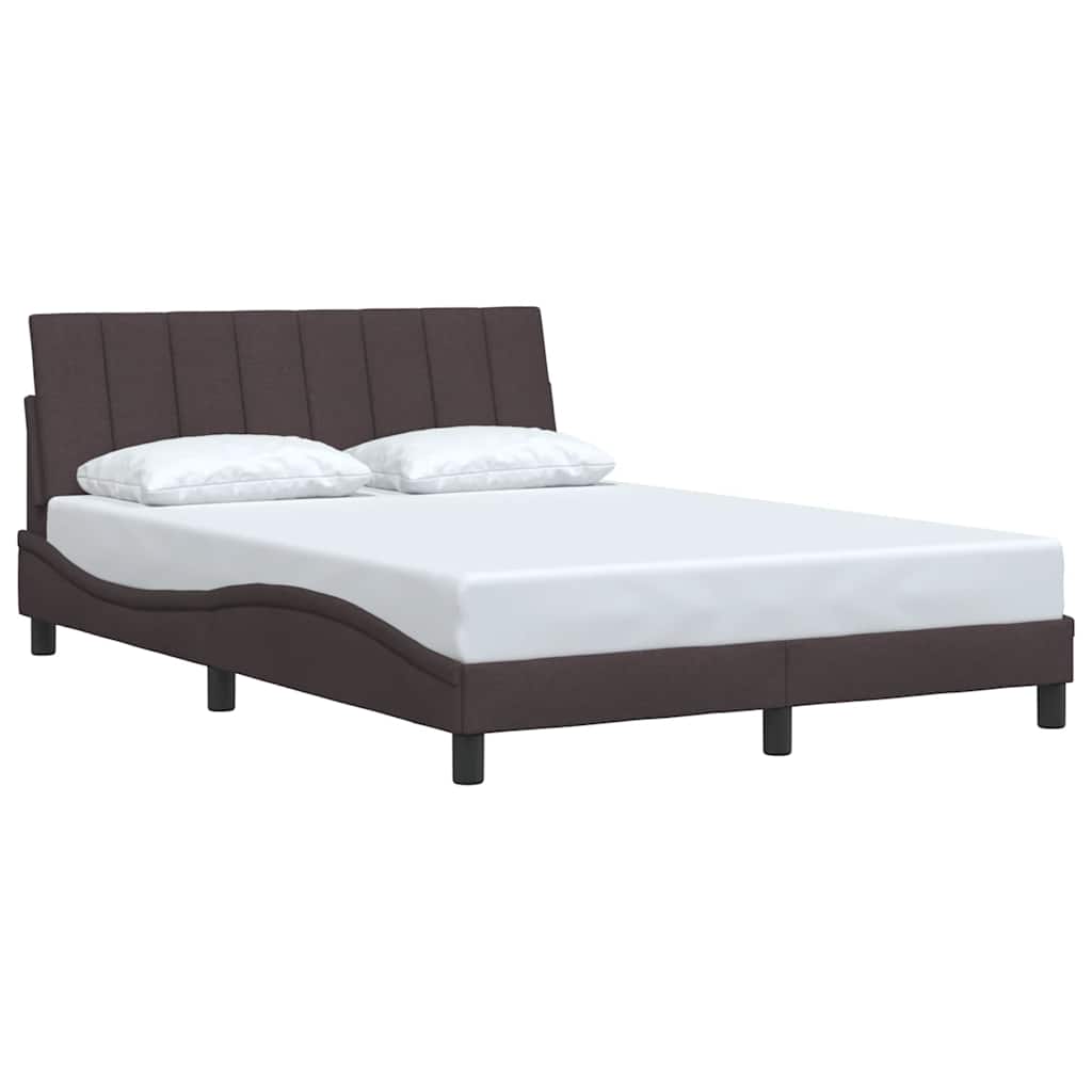 Bedframe zonder matras "Hanko" stof donkerbruin 140x190 cm