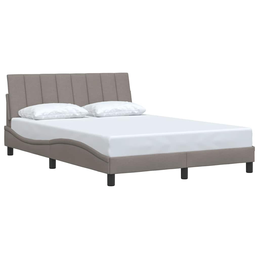 Bedframe zonder matras "Hanko" stof taupe 140x190 cm is nu te koop bij PeponiXL, paradijselijk wonen!