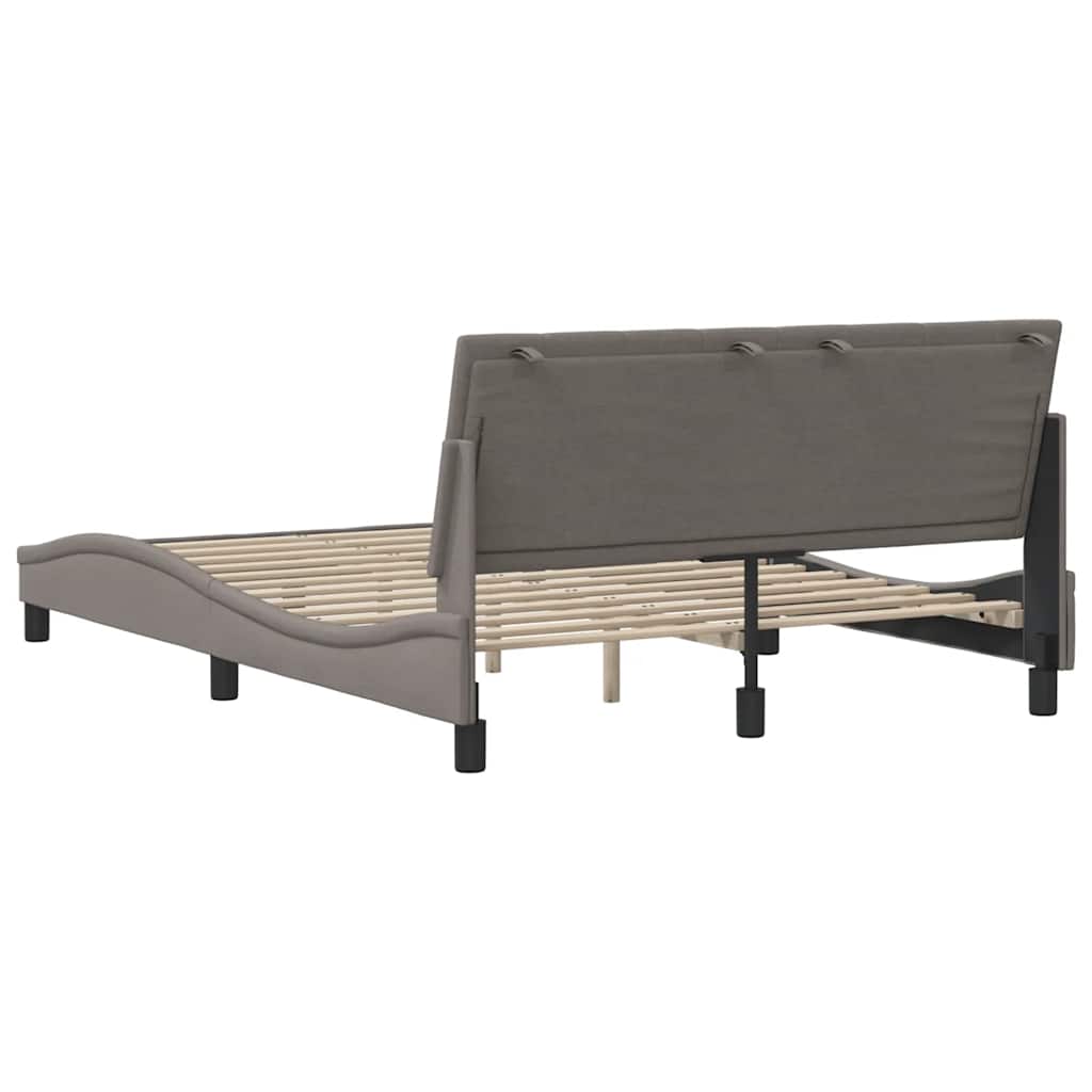 Bedframe zonder matras "Hanko" stof taupe 140x190 cm is nu te koop bij PeponiXL, paradijselijk wonen!
