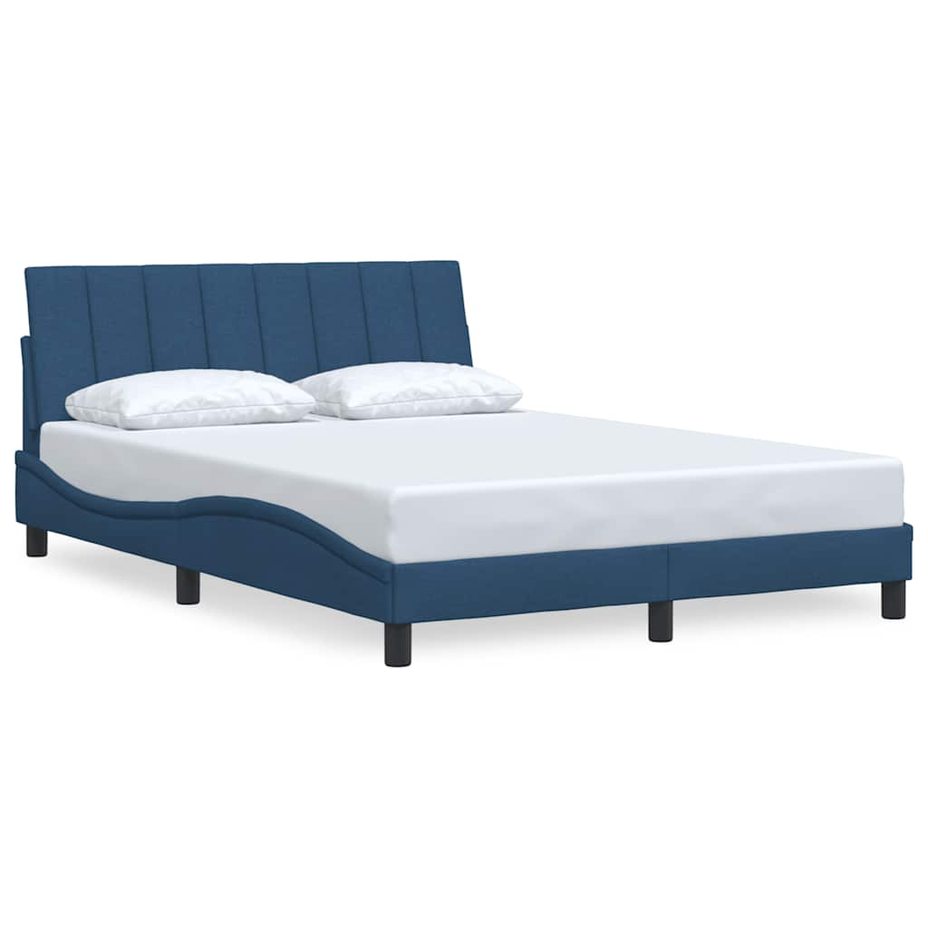 Bedframe zonder matras "Hanko" stof blauw 140x190 cm is nu te koop bij PeponiXL, paradijselijk wonen!