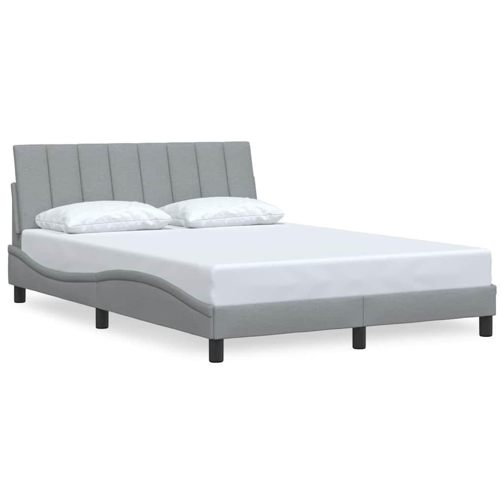 Bedframe zonder matras "Hanko" stof lichtgrijs 140x200 cm is nu te koop bij PeponiXL, paradijselijk wonen!