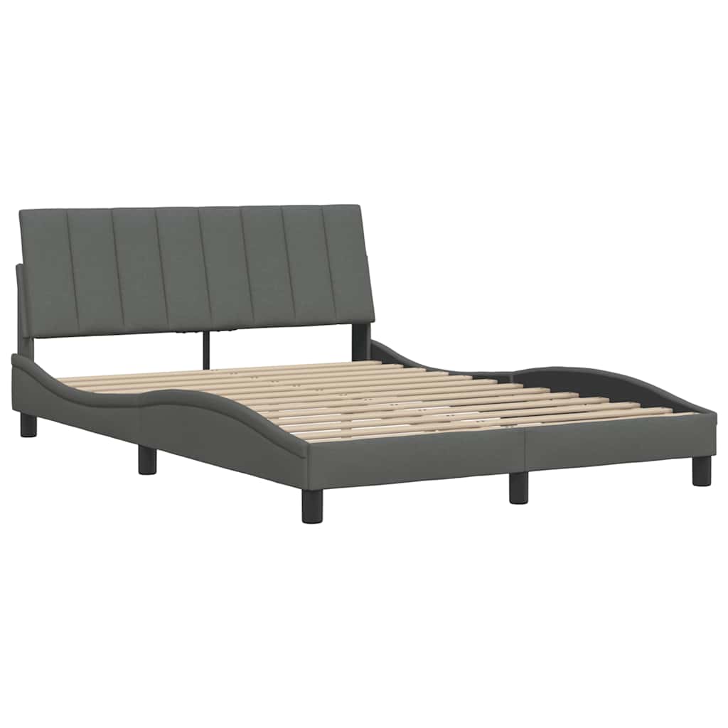 Bedframe zonder matras "Hanko" stof donkergrijs 140x200 cm is nu te koop bij PeponiXL, paradijselijk wonen!