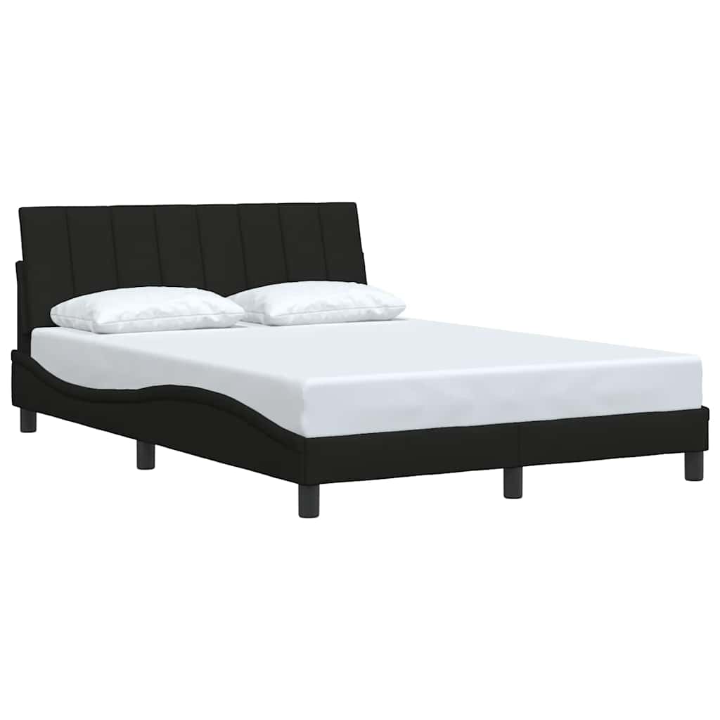 Bedframe zonder matras "Hanko" stof zwart 140x200 cm is nu te koop bij PeponiXL, paradijselijk wonen!