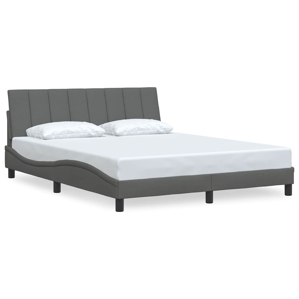 Bedframe zonder matras "Hanko" stof donkergrijs 160x200 cm is nu te koop bij PeponiXL, paradijselijk wonen!