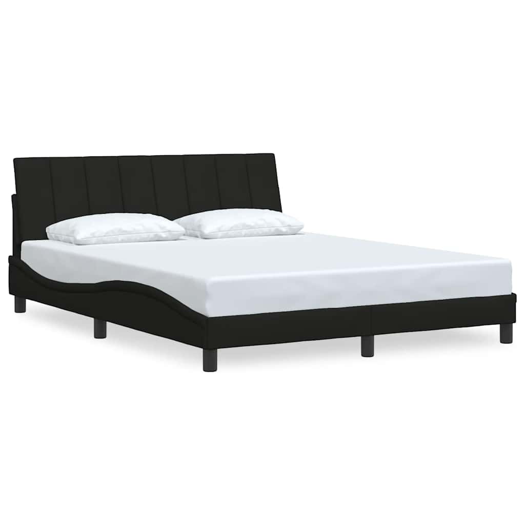 Bedframe zonder matras "Hanko" stof zwart 160x200 cm is nu te koop bij PeponiXL, paradijselijk wonen!