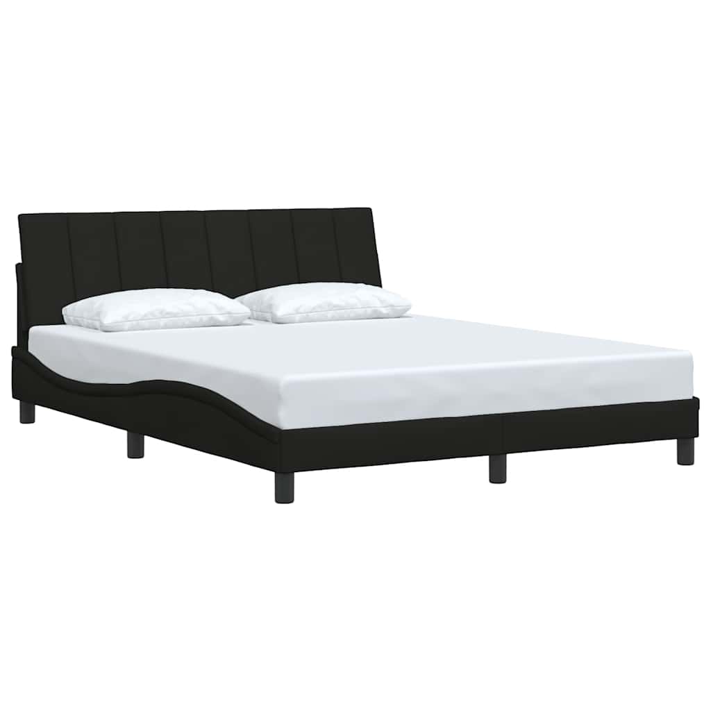 Bedframe zonder matras "Hanko" stof zwart 160x200 cm is nu te koop bij PeponiXL, paradijselijk wonen!