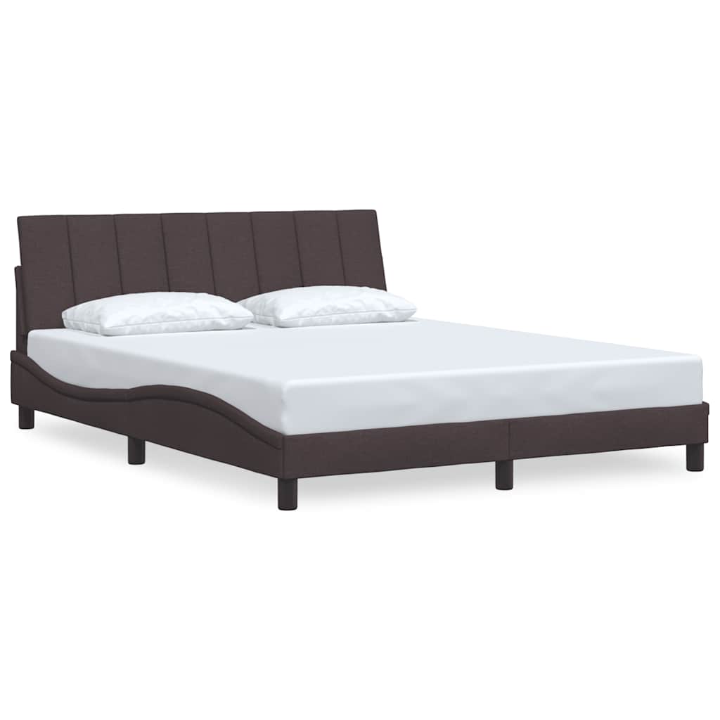 Bedframe zonder matras "Hanko" stof donkerbruin 160x200 cm is nu te koop bij PeponiXL, paradijselijk wonen!