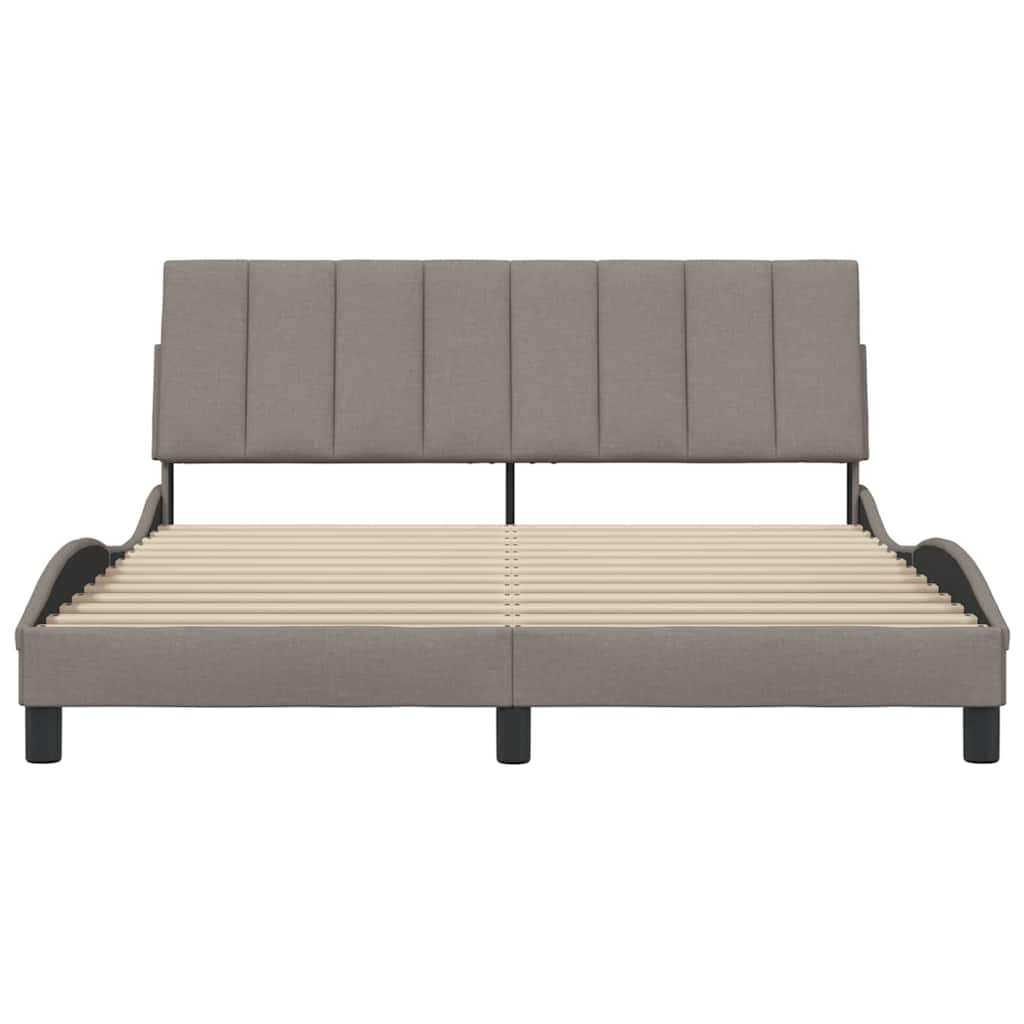 Bedframe zonder matras "Hanko" stof taupe 160x200 cm is nu te koop bij PeponiXL, paradijselijk wonen!