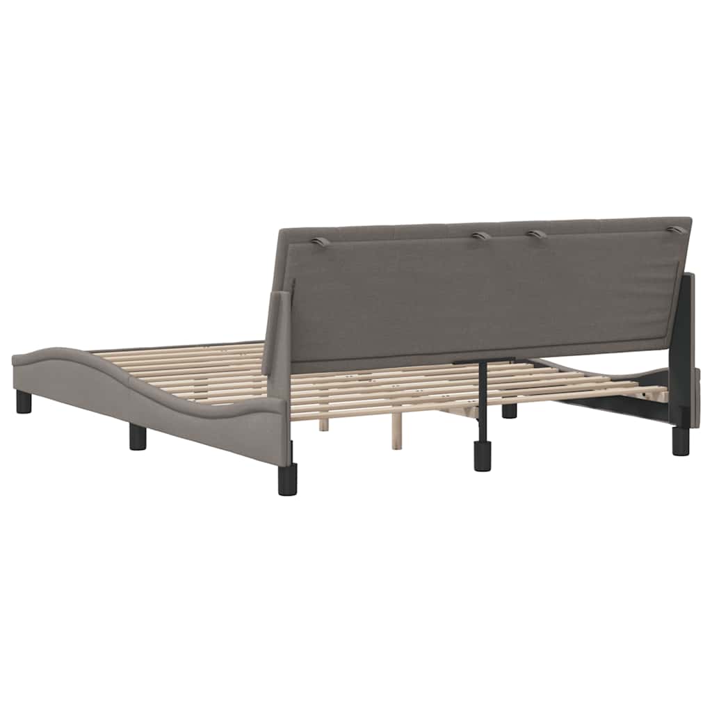 Bedframe zonder matras "Hanko" stof taupe 160x200 cm is nu te koop bij PeponiXL, paradijselijk wonen!