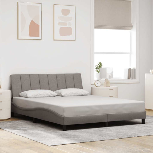 Bedframe zonder matras "Hanko" stof taupe 160x200 cm is nu te koop bij PeponiXL, paradijselijk wonen!