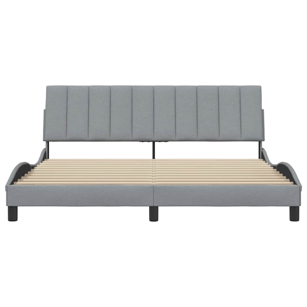 Bedframe zonder matras "Hanko" stof lichtgrijs 180x200 cm is nu te koop bij PeponiXL, paradijselijk wonen!