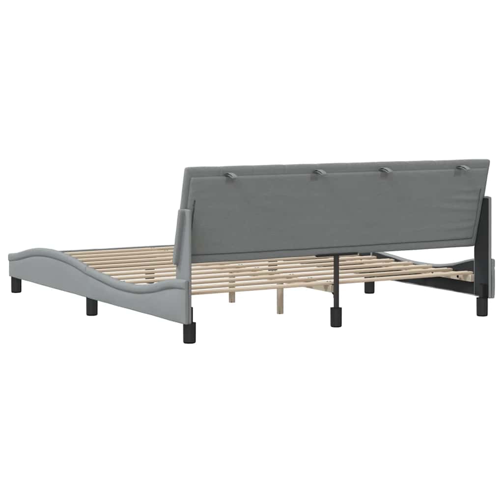Bedframe zonder matras "Hanko" stof lichtgrijs 180x200 cm is nu te koop bij PeponiXL, paradijselijk wonen!