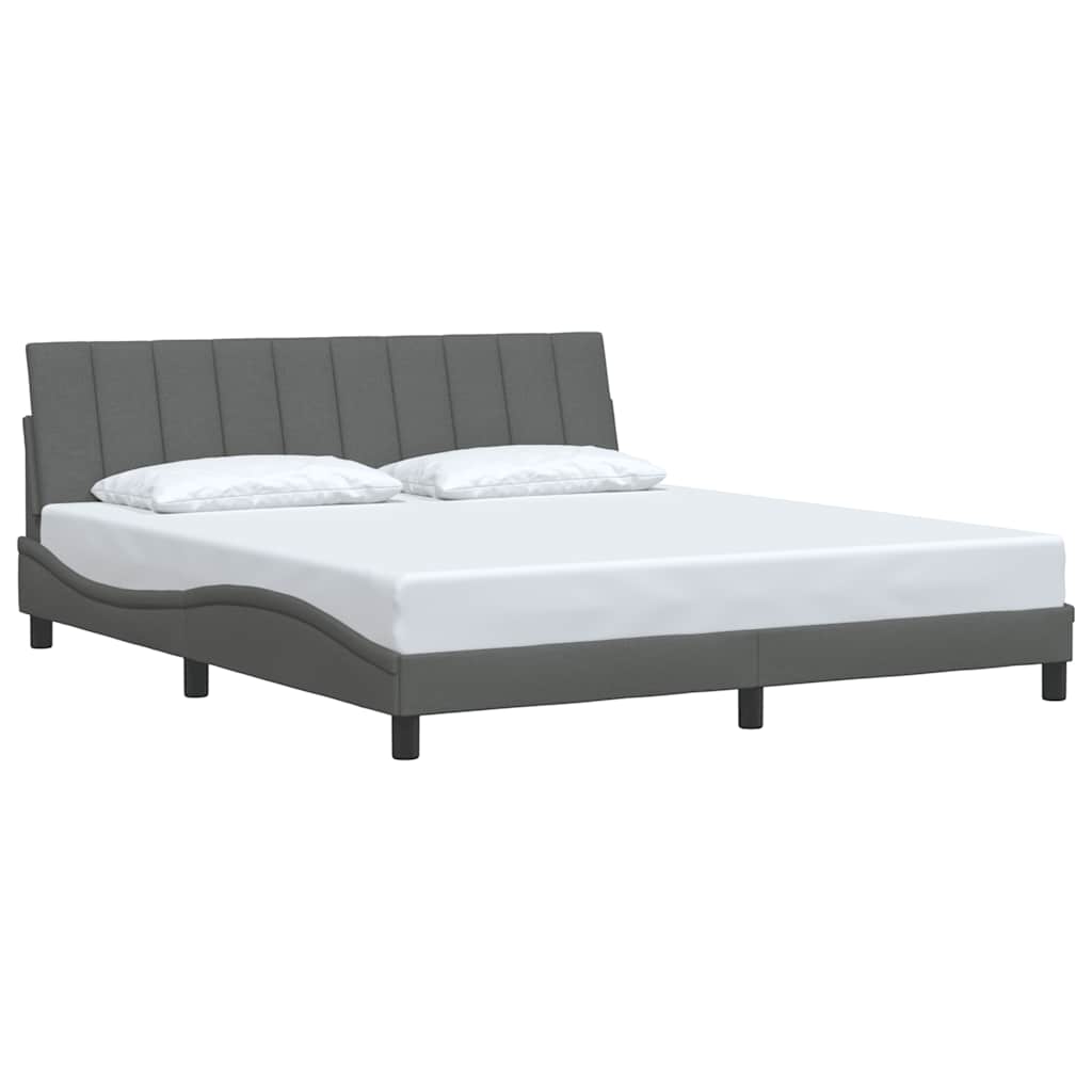 Bedframe zonder matras "Hanko" stof donkergrijs 180x200 cm is nu te koop bij PeponiXL, paradijselijk wonen!