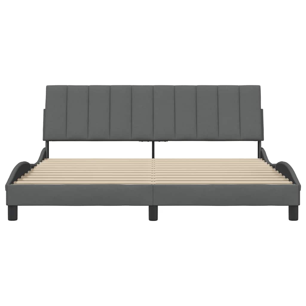Bedframe zonder matras "Hanko" stof donkergrijs 180x200 cm is nu te koop bij PeponiXL, paradijselijk wonen!