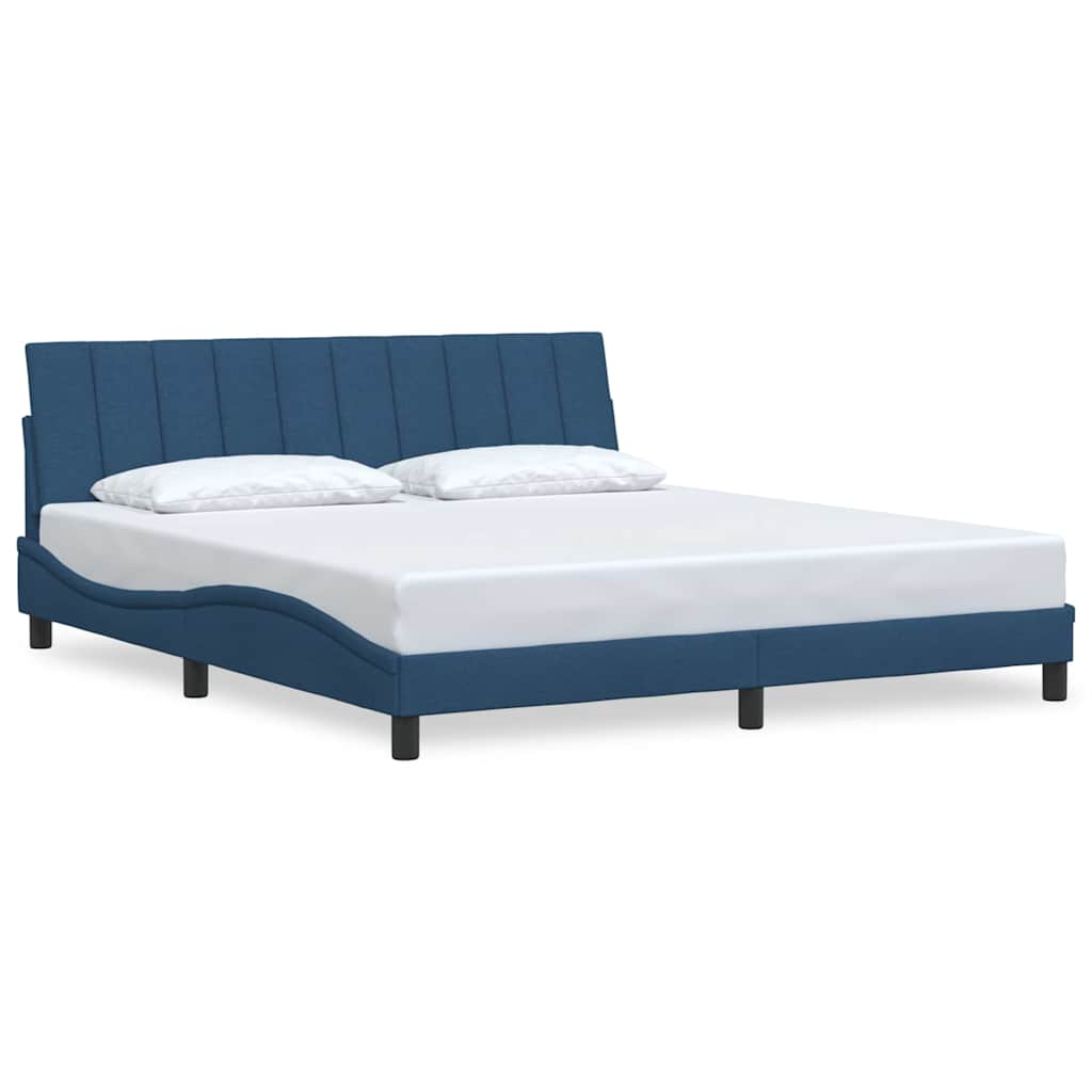Bedframe zonder matras "Hanko" stof blauw 180x200 cm is nu te koop bij PeponiXL, paradijselijk wonen!
