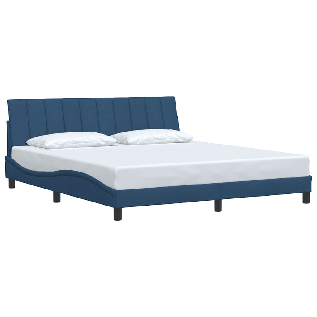 Bedframe zonder matras "Hanko" stof blauw 180x200 cm is nu te koop bij PeponiXL, paradijselijk wonen!