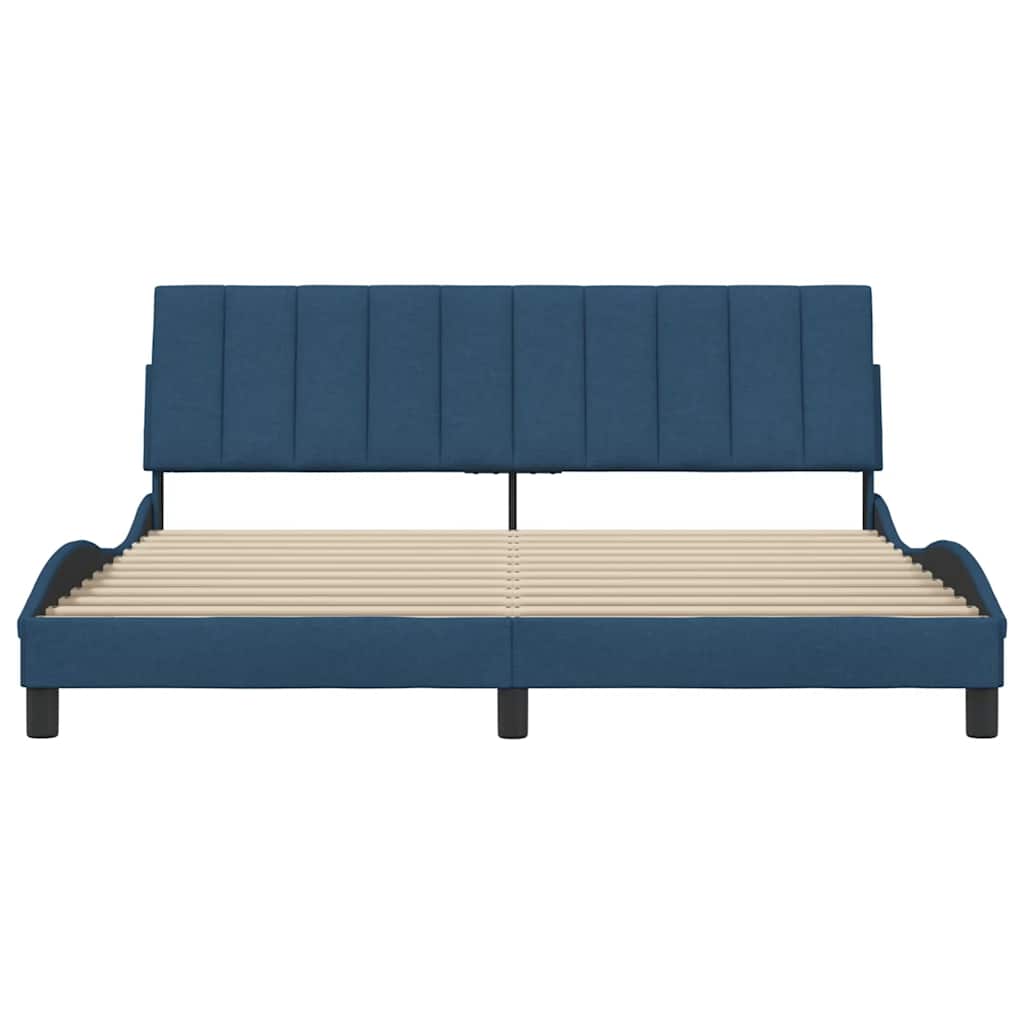 Bedframe zonder matras "Hanko" stof blauw 180x200 cm is nu te koop bij PeponiXL, paradijselijk wonen!