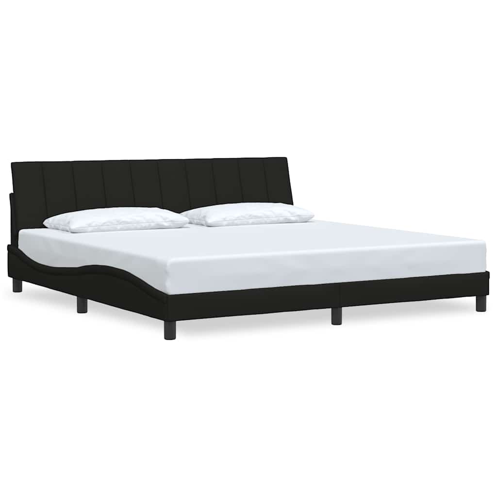 Bedframe zonder matras "Hanko" stof zwart 200x200 cm is nu te koop bij PeponiXL, paradijselijk wonen!