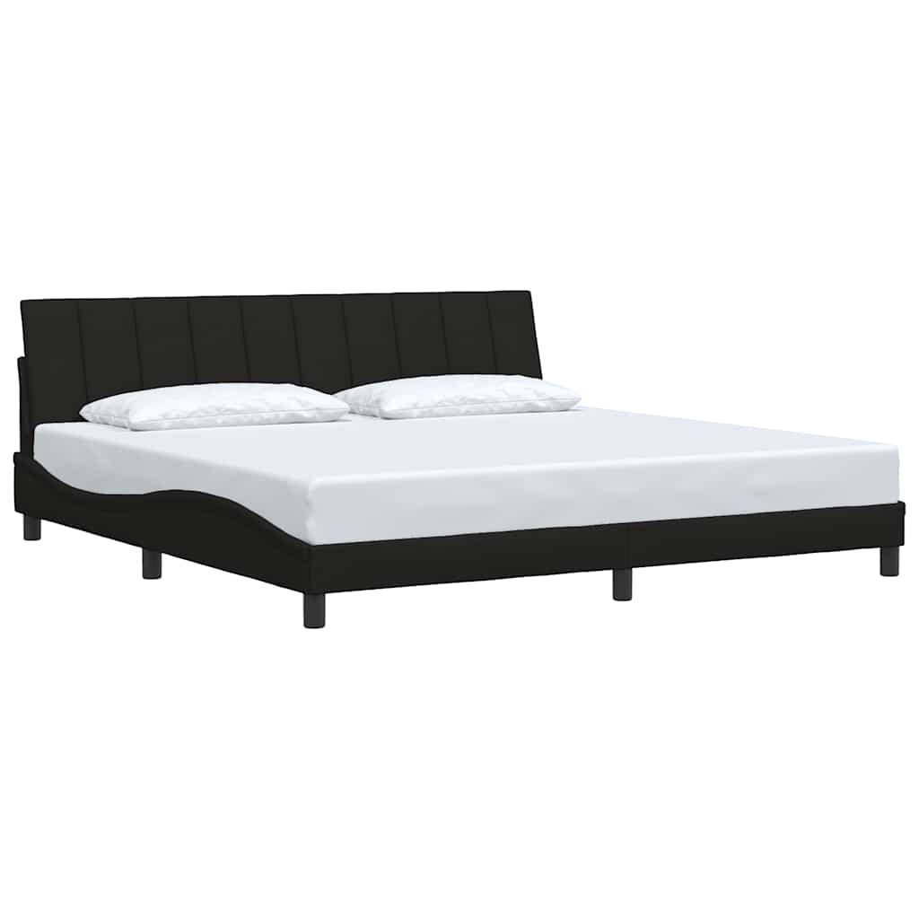 Bedframe zonder matras "Hanko" stof zwart 200x200 cm is nu te koop bij PeponiXL, paradijselijk wonen!
