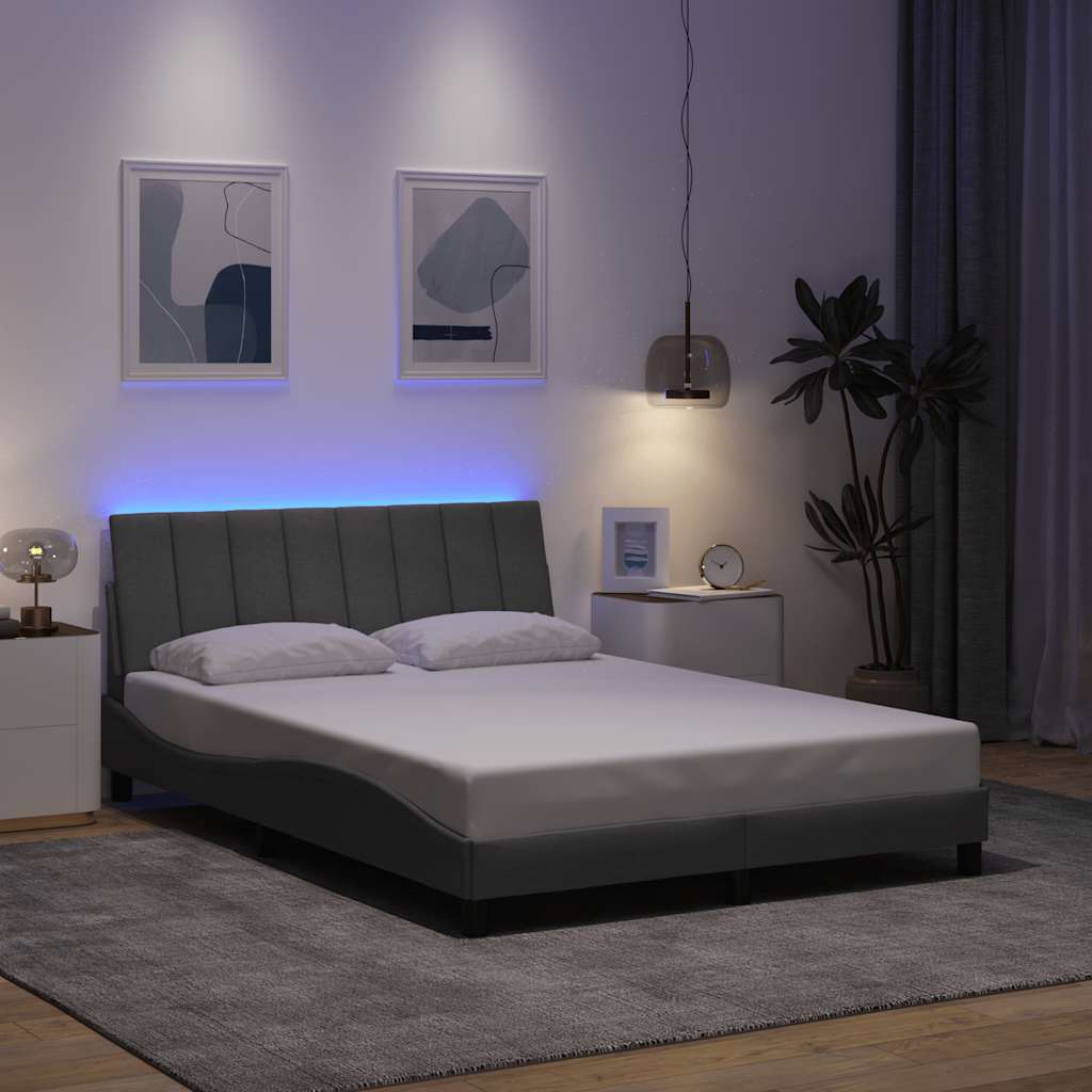 Bedframe zonder matras "Hanko" 120x200 cm stof lichtgrijs is nu te koop bij PeponiXL, paradijselijk wonen!