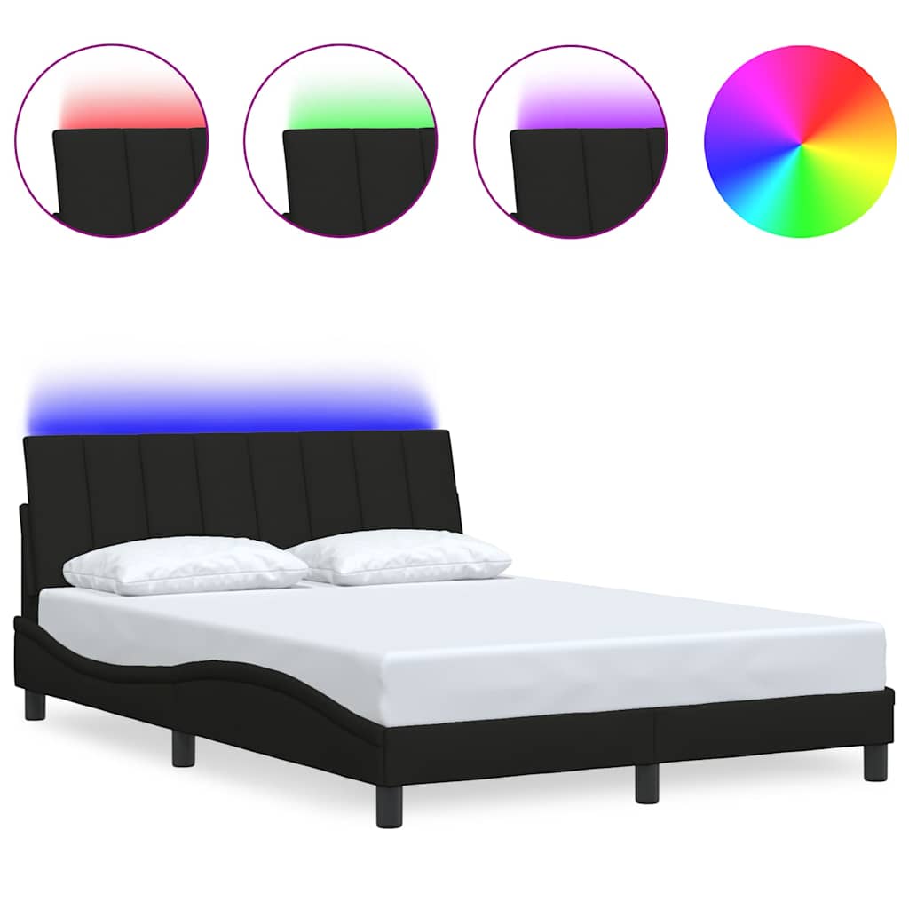 Bedframe zonder matras "Hanko" 120x200 cm stof zwart is nu te koop bij PeponiXL, paradijselijk wonen!