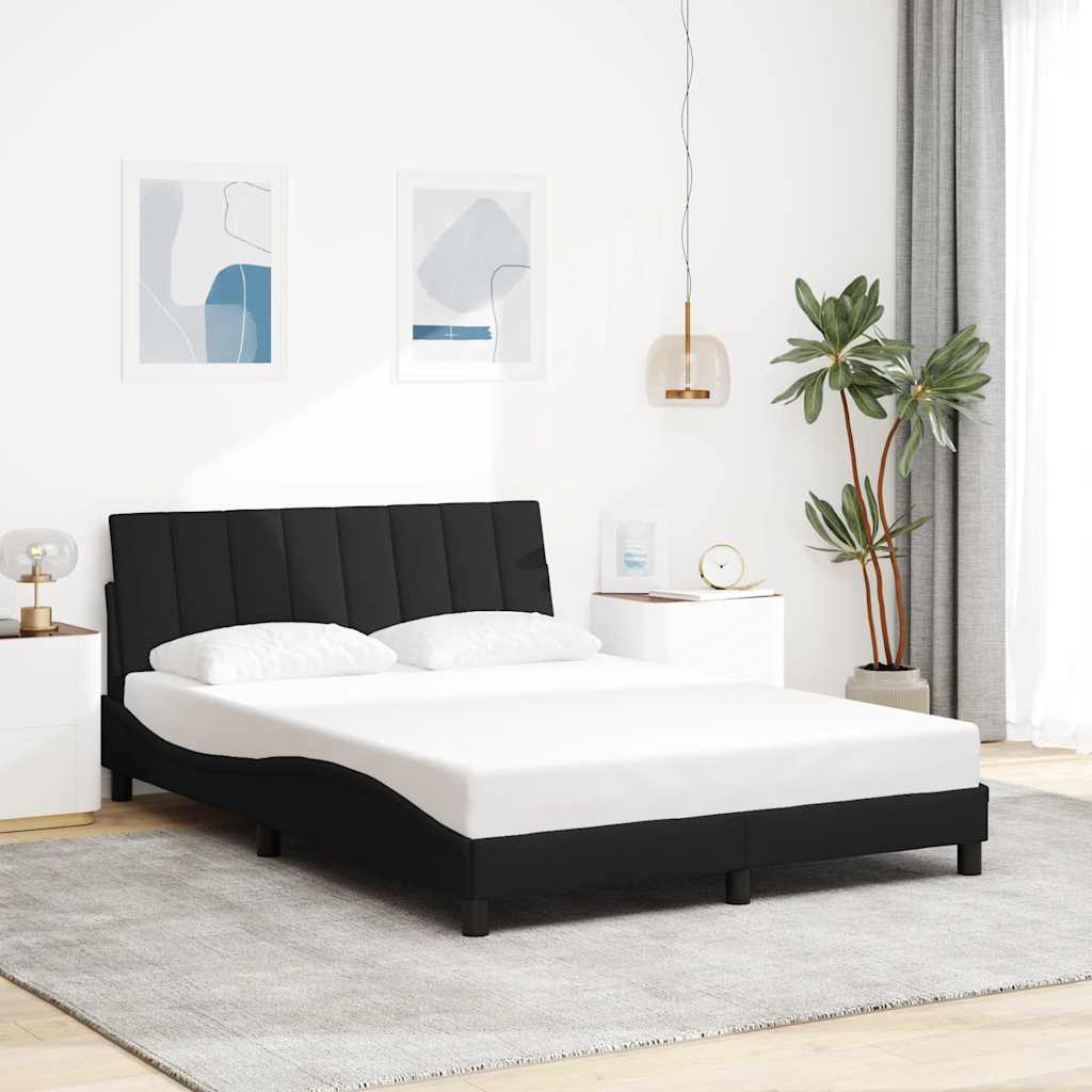 Bedframe zonder matras "Hanko" 120x200 cm stof zwart is nu te koop bij PeponiXL, paradijselijk wonen!
